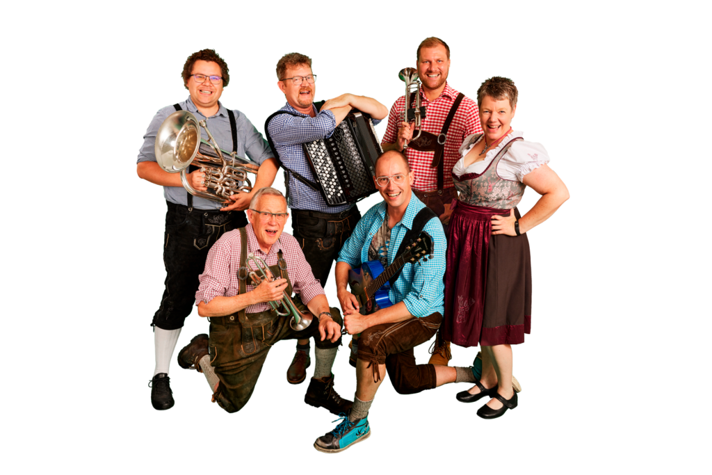 The Bier Hunters leverer autentisk Oktoberfest-stemning med musik, sang og masser af energi på scenen.